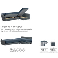 Canapé d'angle convertible de luxe moderne avec rangement intégré, certifié UKFR, disponible toutes tailles, couleurs et tissus, design pour salon
