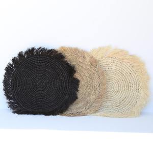 Napperon en jonc de mer napperon rond napperon en Jute nouveau Style naturel fabriqué au Vietnam tapis & coussins décoration de la maison napperons 5-7 jours - Product Image 6