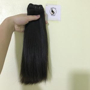 Cabello humano de doble trama sin procesar, cabello humano virgen alineación con cutícula, suave, sedoso, negro brillante, fabricante - Product Image 5