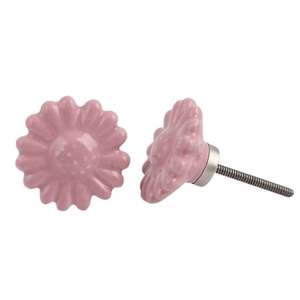 Perillas de cerámica a granel para armario, tiradores modernos de margaritas para puerta de cajón de baño, manija de 5,08 cm, FCK-102, nuevo diseño, color rosa - Product Image 1