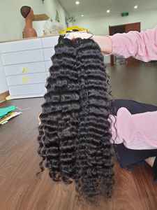 Perruque full lace wig cheveux vierges à Double trame, perruque frontale complète à ondulation profonde, cuticules vietnamiennes alignées, le vendeur de lau - Product Image 3