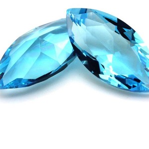 Topacio azul cielo natural de corte Marquesa de 4X8mm "Precio de fábrica al por mayor Piedra preciosa suelta facetada de alta calidad" por pieza | Azul cielo | - Product Image 1