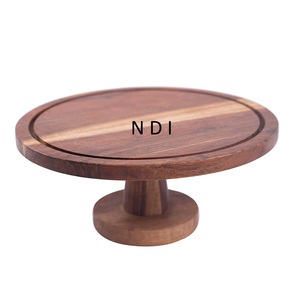 Multi Purpose Folding Single Tier Fruit <b>Cake</b> <b>Stand</b> In Natural Finishing With Rounded Shape For Home Hotel And Restaurant Usage - Product Image 1