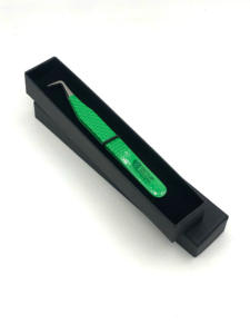 แหนบต่อขนตาจับเพชรเคลือบผงขึ้นฉ่าย90องศาทำจากสเตนเลสออกแบบโลโก้ได้ตามต้องการ - Product Image 3