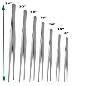 Pincettes d'alimentation pour bébés, pinces à grappin, en acier inoxydable, variété de couleurs et de tailles disponibles, accessoires de cuisine et d'outils, vente en gros - Product Image 1