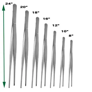 批发喂食钳食物抓取镊子不锈钢各种颜色和尺寸可用厨房配件和工具