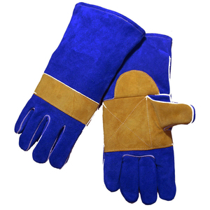 Guantes de soldadura MIG de cuero de vaca dividido, alta calidad, protección contra el calor, baratos, de fábrica - Product Image 6