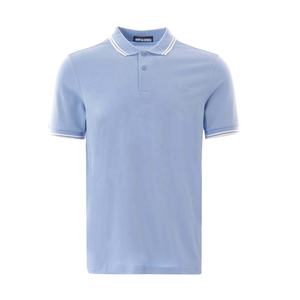 Camisa de Golf Deportiva de Manga Corta para Hombre, Diseño Personalizado con Logotipo, Algodón y Elastano, Antiarrugas, con Botones, Patrón Sólido, Informal - Product Image 1