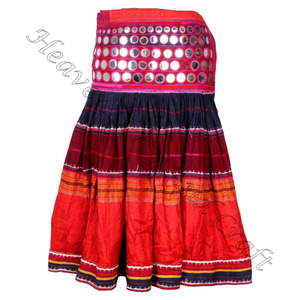 Vintage Banjara Embroidery Drawstring Skirt - Product Image 6