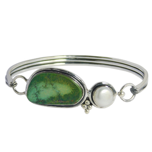<b>Best</b> <b>Friend</b> 925 Sterling Silver Bangles Natural Turquoise Pearl Multi Gemstone Fine Chain Link <b>Bracelets</b> Solid Construction <b>Best</b> - Product Image 4