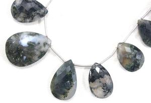 Ensemble de 13 pièces de perles de briolette en forme de poire à facettes en quartz solaire naturel pour la fabrication de bijoux de bracelet et de collier à bricoler soi-même - Product Image 4