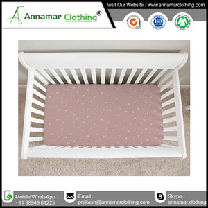 Drap de lit en coton biologique personnalisable pour bébé, vente en gros, literie pour bébé, fournisseurs certifiés GOTS provenant de l'inde, 100% - Product Image 4