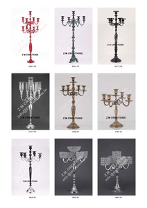 Lustre en aluminium fait main, finition nickel, 52 cm, centre de table pour mariage, Saint-Valentin, Pâques, Noël - Product Image 4