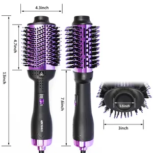 Özel etiket elektrikli 1200 Watt saç doğrultma bir adım saç şekillendirici fön makinesi fırça
