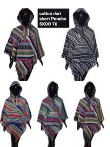 Chaqueta de algodón con capucha para mujer, poncho pequeño, estilo Hippie, bohemio - Product Image 3