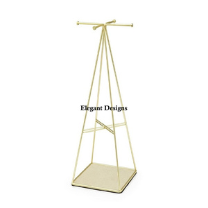 Porte-bijoux de luxe fait à la main classique élégant en métal base en bois écologique excellente qualité pour les sacs en gros - Product Image 6