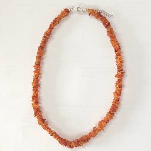 Collar de cuentas de piedras preciosas de ópalo de fuego mexicano Natural de 4mm y 6mm con cierre de plata joyería mejor precio al por mayor piedra Real en línea - Product Image 1