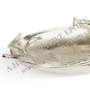 ถาดเสริฟตกแต่งโลหะสำเร็จรูป,มีด้ามจับเขากวางสำหรับผลไม้ - Product Image 3