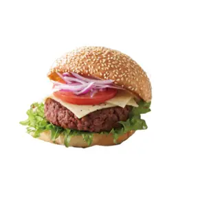 Hamburguesa vegana a base de plantas, Hamburguesa de fruta, hamburguesa, comida vegana de marca privada, comida vegana a base de carne (picante)