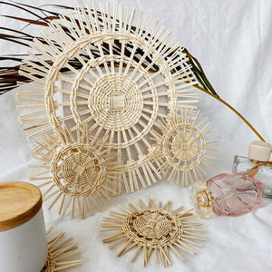 Manteles Individuales redondos de ratán para el hogar, conjunto de adornos naturales para el hogar, decoración tejida a mano, venta al por mayor en Vietnam - Product Image 2
