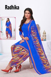 Patiyala ชุดเดรสสำหรับผู้หญิง,ชุดเดรส Salwar Kameez ผ้าฝ้ายแบบรายวันชุดสูทปัญจาบล่าสุดชุดเดรสราคาสมเหตุสมผลปี2022 - Product Image 3