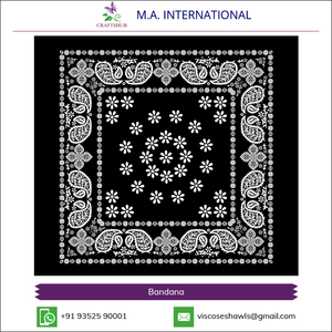 Bandana en popeline de coton à motifs floraux de toutes les couleurs, style ethnique pour adultes, toutes saisons - Product Image 2