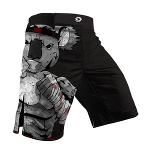 กางเกงกีฬาขาสั้นสำหรับผู้ชาย,กางเกงเล่นมวยแบบระเหิดทำจากโพลีเอสเตอร์สีดำล้วน - Product Image 1