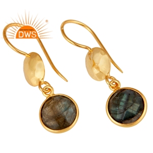 Boucles d'oreilles en argent sterling 925 avec pierres précieuses en labradorite naturelle pour femmes fabricant de bijoux - Product Image 2