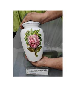 Brassworld อินเดียภาพวาดด้วยมืออลูมิเนียมสีขาวอุปกรณ์ศพ - Product Image 1