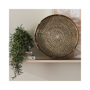 ถาดหวายหญ้าทะเลทรงกลมทำด้วยมือจาก100% ถาดเสิร์ฟหัตถกรรมเวียดนามขนาดสั่งทำได้จากเวียดนามสำหรับตกแต่งบ้าน - Product Image 1