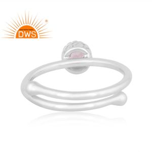 Dernière bague empilable en argent sterling fin 2026 avec pierre de lune arc-en-ciel naturelle pour femmes, fabricant de bijoux - Product Image 4