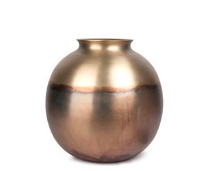 Macetero redondo de hierro con textura marrón, diseño americano, para decoración de escritorio y jardín, hecho a mano, personalizado - Product Image 2