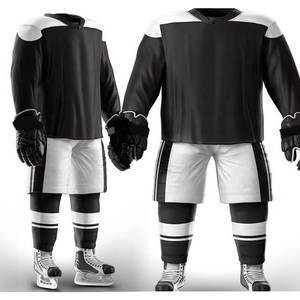 Uniforme de hockey sobre hielo para hombre personalizado nombre del equipo conjunto de jersey liso estilo de hockey sobre hielo usable - Product Image 3