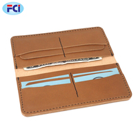 Portefeuille long pour homme en cuir véritable, pochette de marque, sac à main masculin