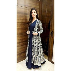 Robe GEORGETTE à manches longues avec volants,, nouveau DESIGN dernier cri, avec broderie hevy - Product Image 4