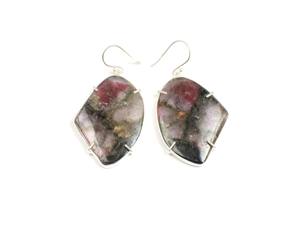 Pendiente de aro de moda de Plata de Ley 925, piedra preciosa de turmalina Natural, regalo de boda Chapado en plata a la moda para su circón - Product Image 2