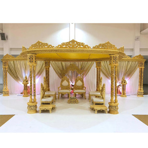 Mandap de Triple Polo para boda, accesorio exclusivo de Alemania, Mandap de Triple pilar Para Boda de EE. UU. - Product Image 1