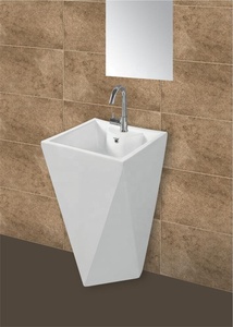 Lavabo de piedra independiente de mármol para exteriores, lavabos de un solo Pedestal, juego de cuencas de soporte - Product Image 2