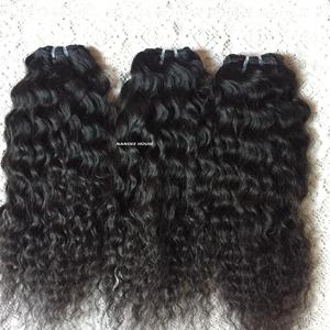 Extensión de cabello humano indio rizado de templo natural Extensión de cabello popular de brillo natural para mujeres africanas - Product Image 1