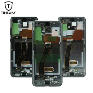 Lcd Samsung Galaxy S20 LCD G980, Digitizer Layar Sentuh dengan Tampilan Bingkai untuk Samsung Galaxy S20 Plus G985