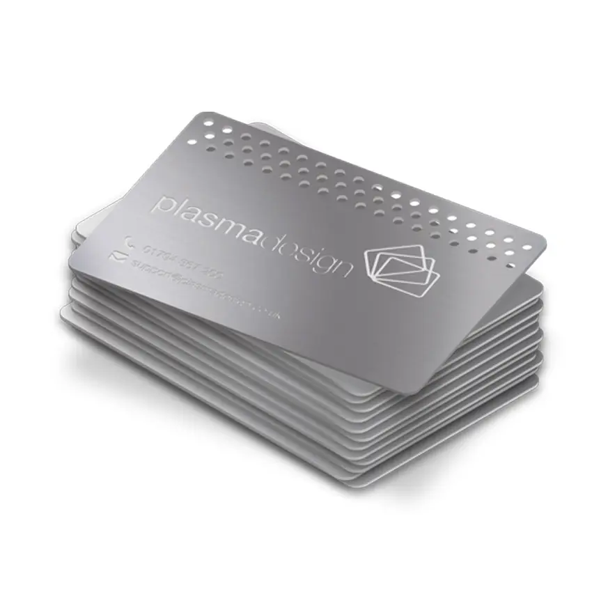 Özel paslanmaz çelik markalı promosyon gümüş iş metal kartı