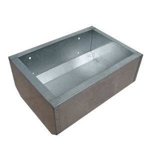 Mangeoire rectangulaire galvanisée en fer robuste de 1 mm pour chevaux, bovins, porcs, moutons, équipement d'alimentation pour l'élevage - Product Image 1