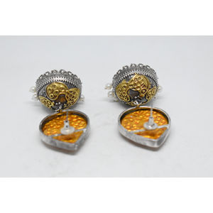 Meenakari ห่วงหินทองเหลือง,ตุ้มหูแฟชั่นล่าสุดสำหรับสตรีและสุภาพสตรี - Product Image 3