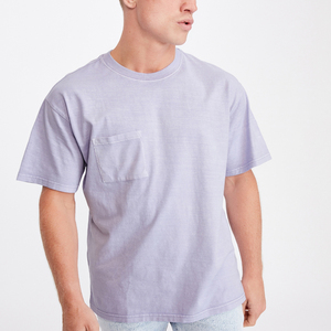 เสื้อยืดคอกลมสีขาวสำหรับผู้ชาย OEM 2021 รุ่นใหม่ทันสมัย สไตล์กระเป๋าเสื้อ ผลิตตามสั่ง ผ้าฝ้าย 100% เสื้อยืดเรียบง่ายสำหรับผู้ชาย - Product Image 5