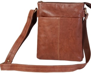 กระเป๋าสะพายหนังสีน้ำตาลสำหรับผู้หญิง - Product Image 2