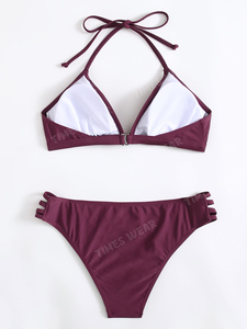Maillot de bain Bikini à col licou, ensemble deux pièces de haute qualité, prix bon marché, solide, culotte taille haute, pour femmes, nouvelle collection - Product Image 2