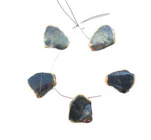 Piedras preciosas naturales de turmalina, 5 unidades, cuentas de piedra rugosa pulida multicolor, fabricación de joyas de alta calidad, Colección St - Product Image 2