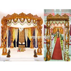 Mariage indien du sud Kalyan Mandap Decor Tamil Manavarai Mandap Décoration Mariage Grand Sri Lanka Mariage en bois Mandap USA - Product Image 1