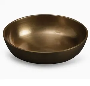 จานซอสปรุงรส,ถ้วยซอสโลหะทองเหลืองกลมกันสนิมแผ่นซอสโลหะขนาดเล็กสำหรับใช้ในครัวเรือน - Product Image 1