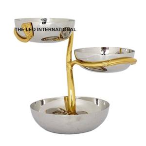 <b>Stainless</b> <b>Steel</b> and Aluminum Metal Round Shape Gold Plated <b>Bowl</b> Shinny Polish Highest Quality Decorative <b>Bowl</b> - Product Image 5